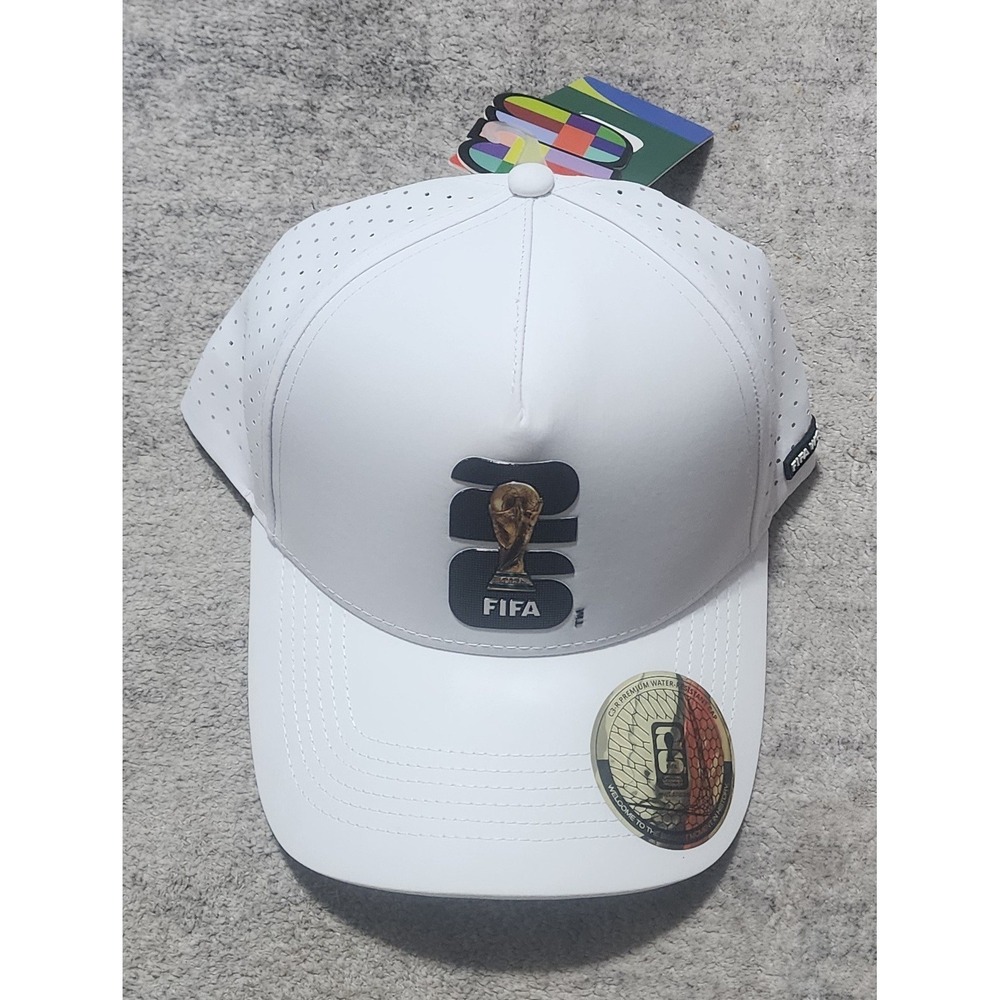 NWT FIFA World Cup 2026 Hat Cap C3-R Premium Water Resistant Perforated White